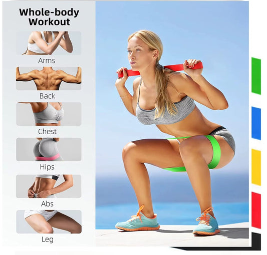 Kuminauhalenkkisetti 5 vahvuutta 500 mm x 50 mm